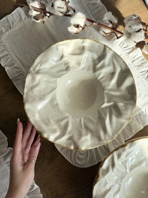 Тарілка для Пасти Скеля 250 мл Cream Коричневий Лофт 2502813939 фото