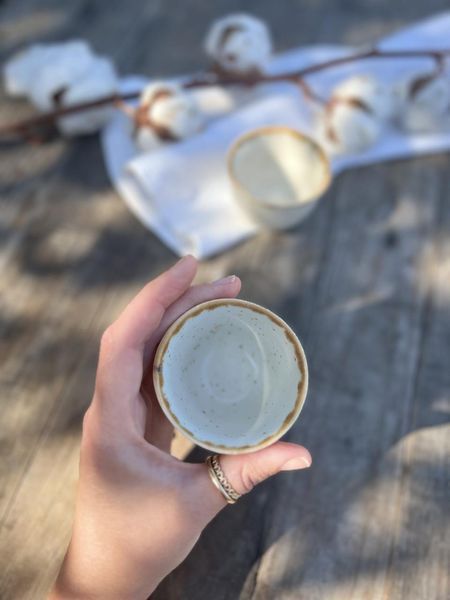 Чашка Espresso 80 мл Cream Коричневий Лофт 2213669418 фото