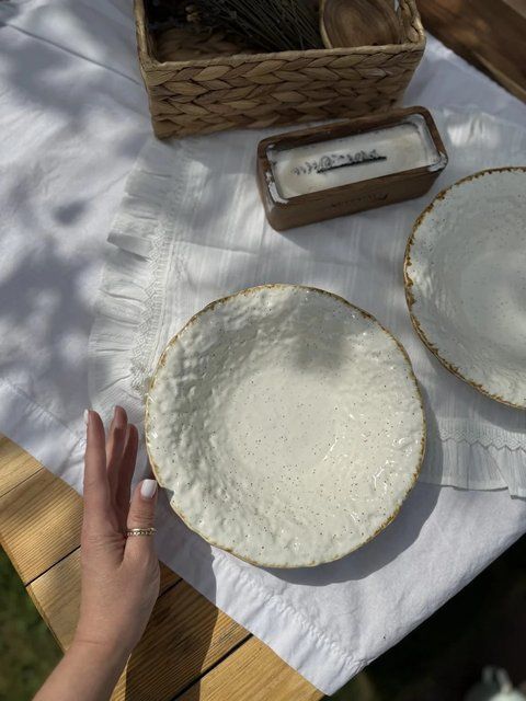 Тарілка Глибока LAVA 500 мл Cream Коричневий Лофт 2734526555 фото